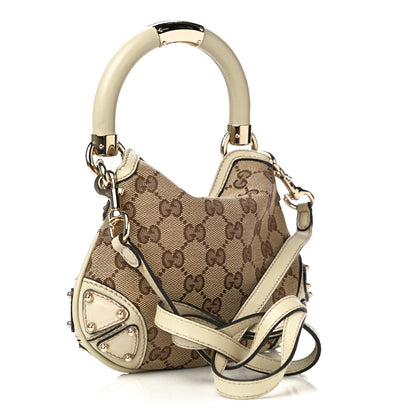 Gucci Monogram Mini Indy Top Handle Bag White 3 of 13