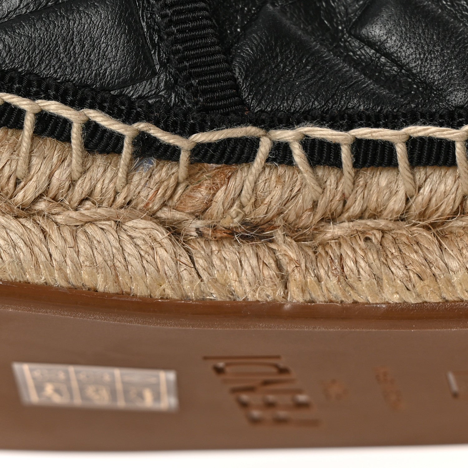 Fendi Nappa FF Embossed Espadrilles 41 Black 8 of 11
