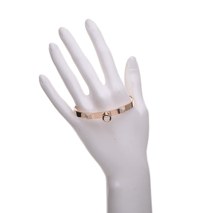 Hermes 18K Rose Gold Diamond PM Collier De Chien Bracelet ST 2 of 6