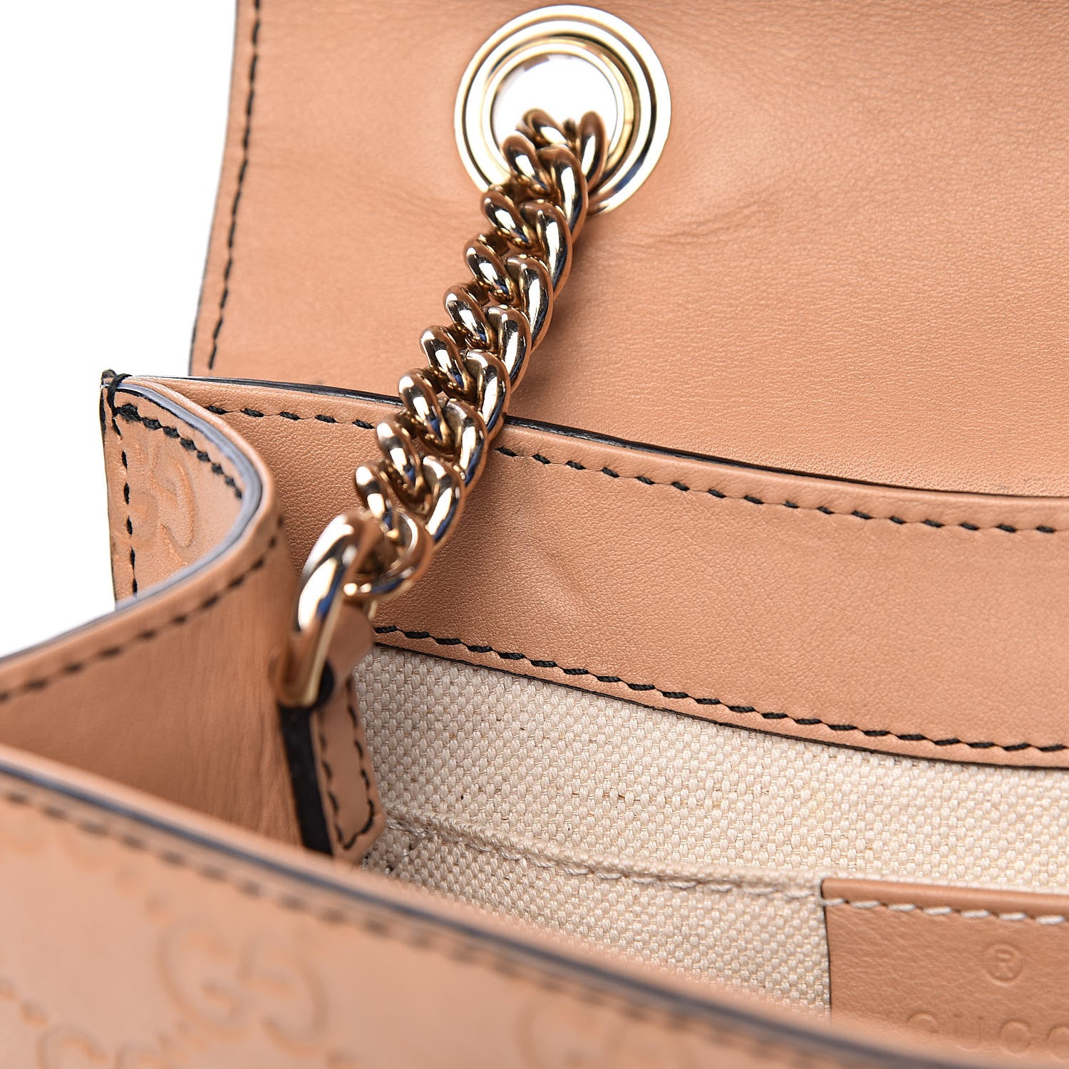 Gucci Guccissima Mini Emily Chain Shoulder Bag Camelia 9 of 13