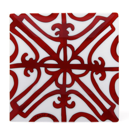 Hermes Porcelain Balcon du Guadalquivir Square Plate 1 of 6