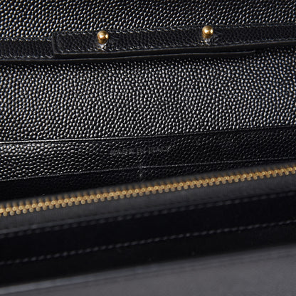 Saint Laurent Grain De Poudre Star Studded Monogram Wallet on Chain Black 6 of 11