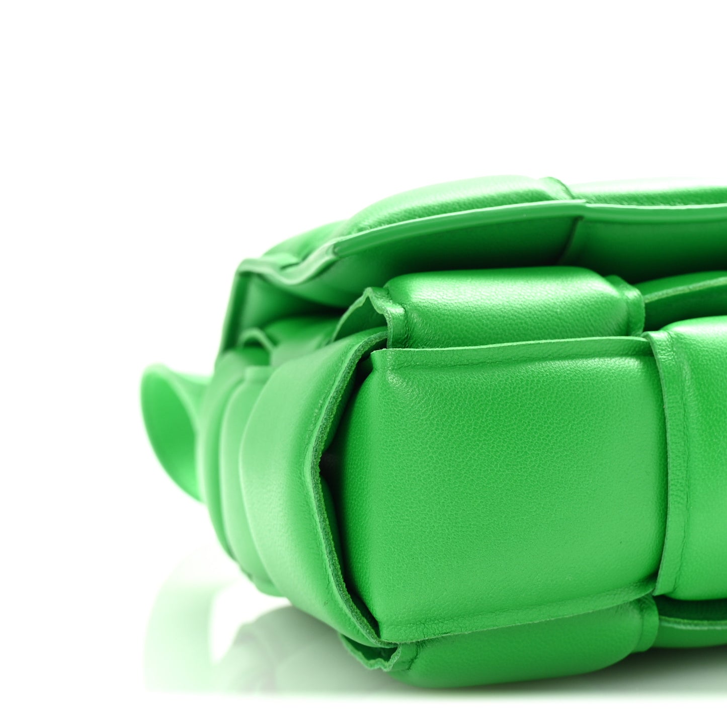 Nappa Maxi Intreccio Padded Cassette Crossbody Bag Parakeet