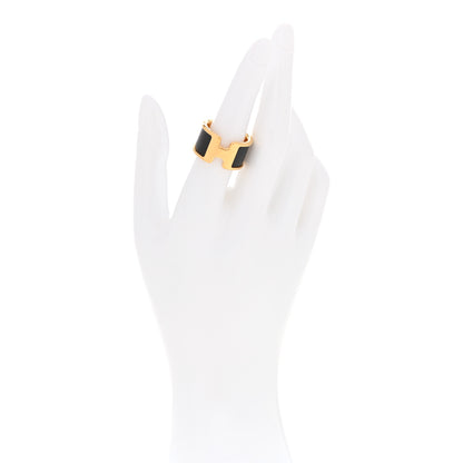 Hermes Madame Calfskin Large Olympe Ring M Black 2 of 6