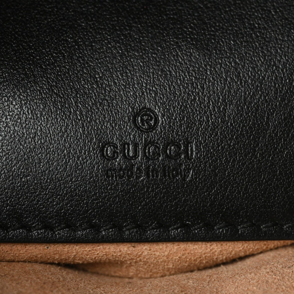 Gucci Calfskin Matelasse Mini GG Marmont 2.0 Bucket Bag Black 6 of 11
