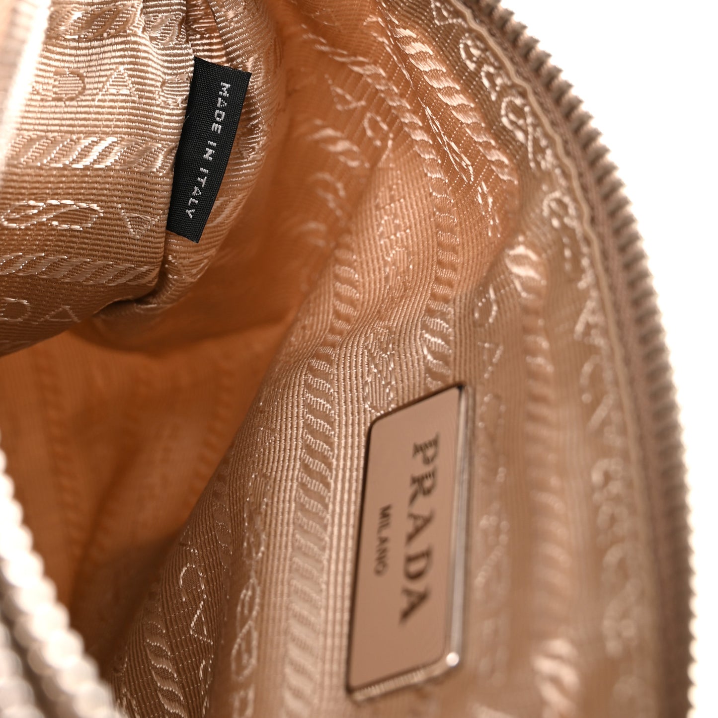 Re-Nylon Saffiano Re-Edition 2000 Double Zip Crossbody Bag Cammeo