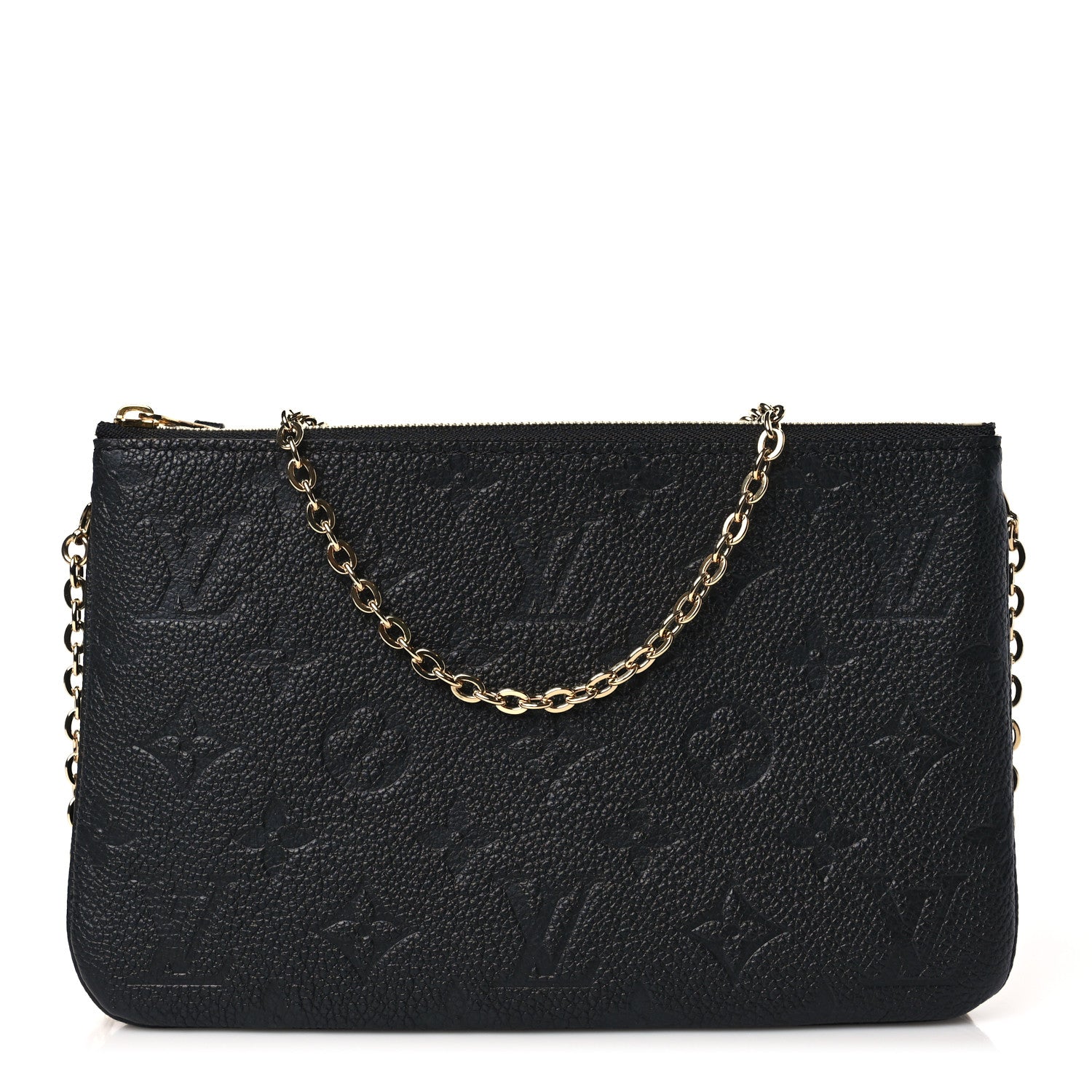 Louis Vuitton Empreinte Double Zip Pochette Black 1 of 10