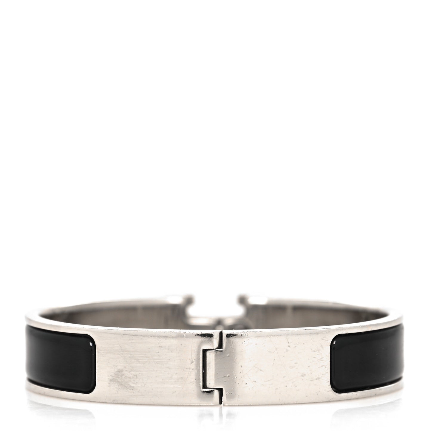 Enamel Narrow Clic Clac H Bracelet PM Black