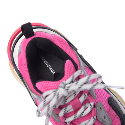 Balenciaga Fabric Mesh Womens Triple S Sneakers 36 Fluo Pink Grey White 8 of 9