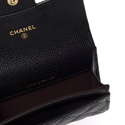 Chanel Caviar Quilted Flap Card Holder Wallet Black 5 of 11