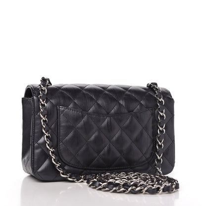 Chanel Iridescent Calfskin Quilted Mini Rectangular Flap Charcoal 3 of 12