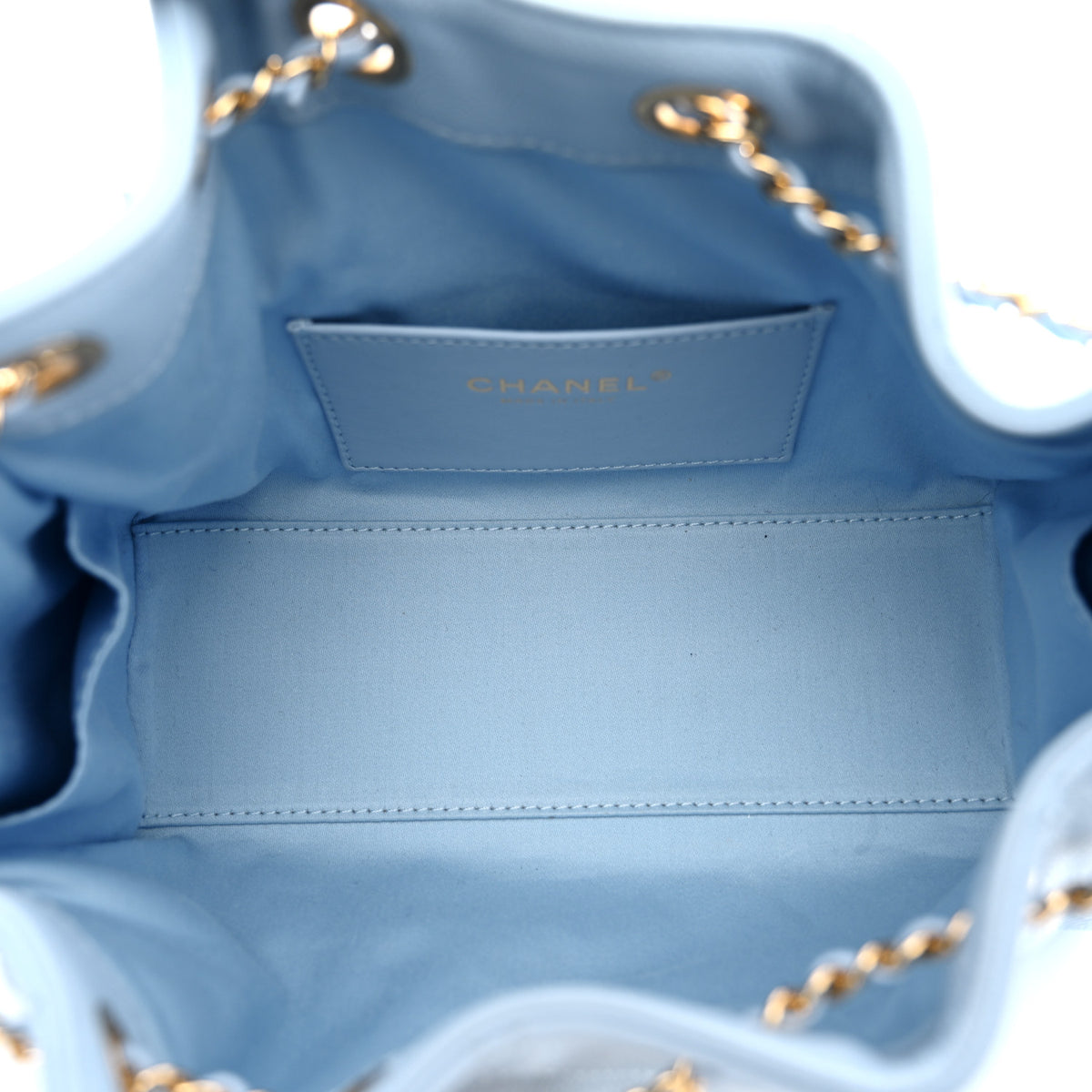 Chanel Caviar Quilted Mini Chanel 25 Handbag Light Blue 5 of 11