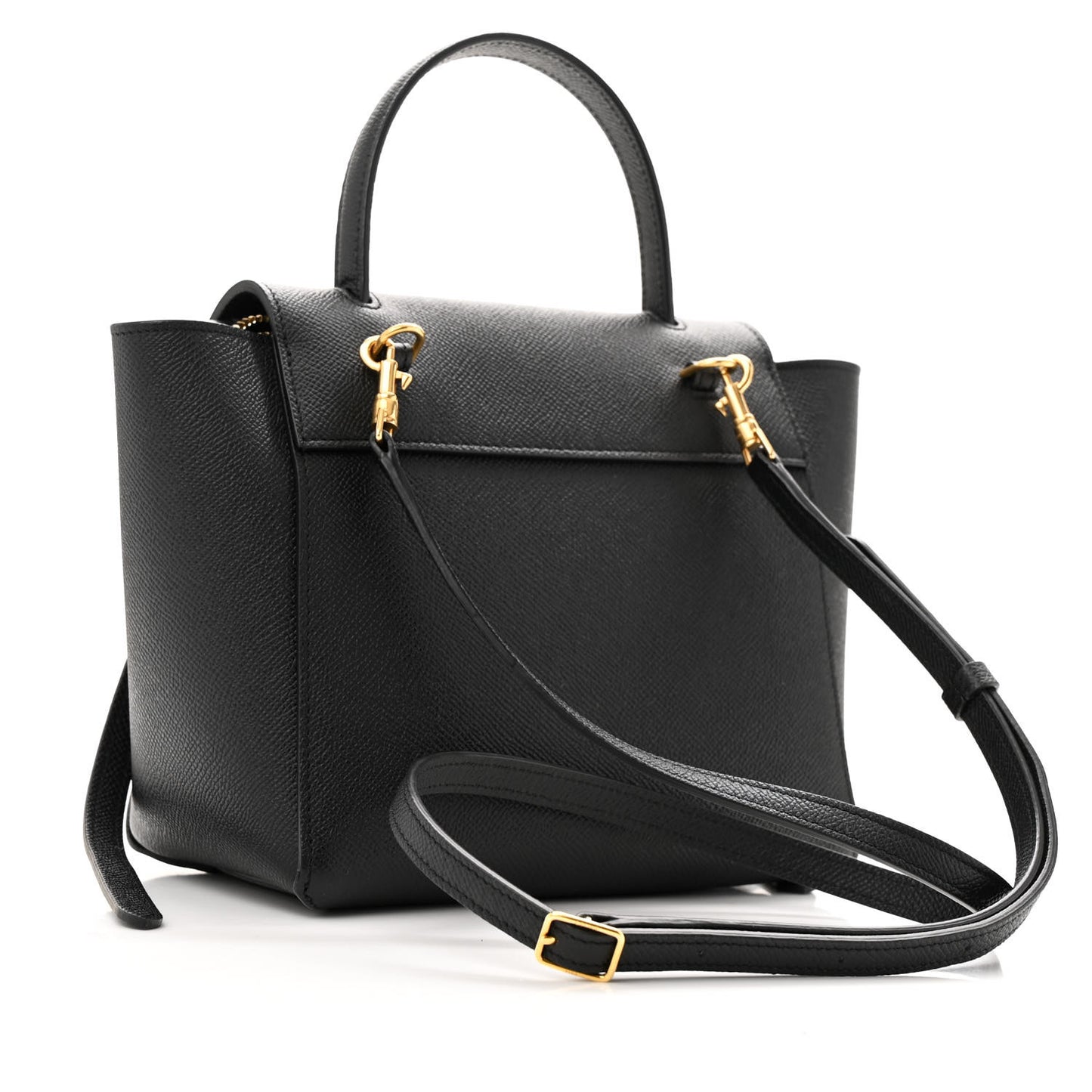 Grained Calfskin Nano Belt Bag Black