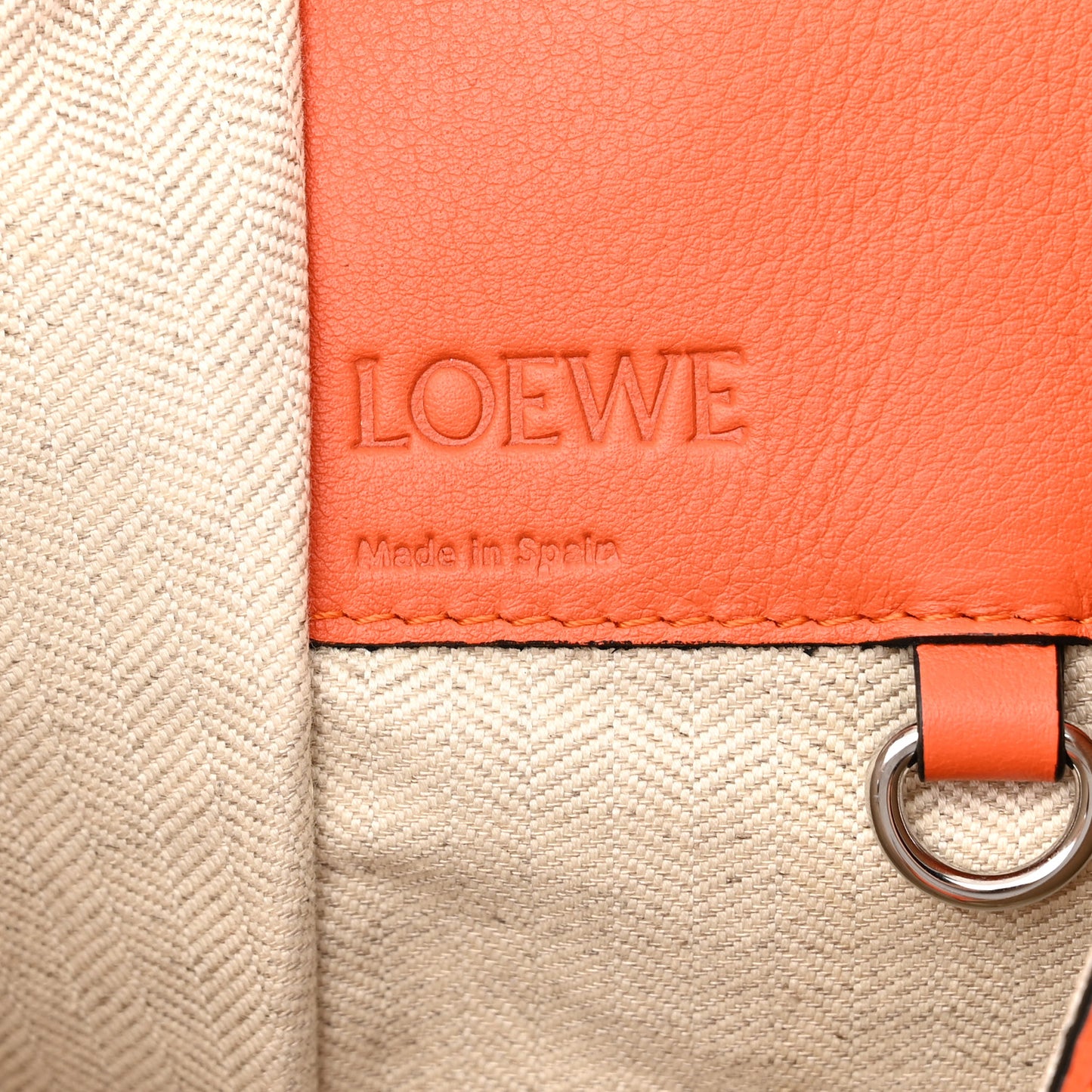 Calfskin Whipstitch Small Hammock Shoulder Bag Tan Orange