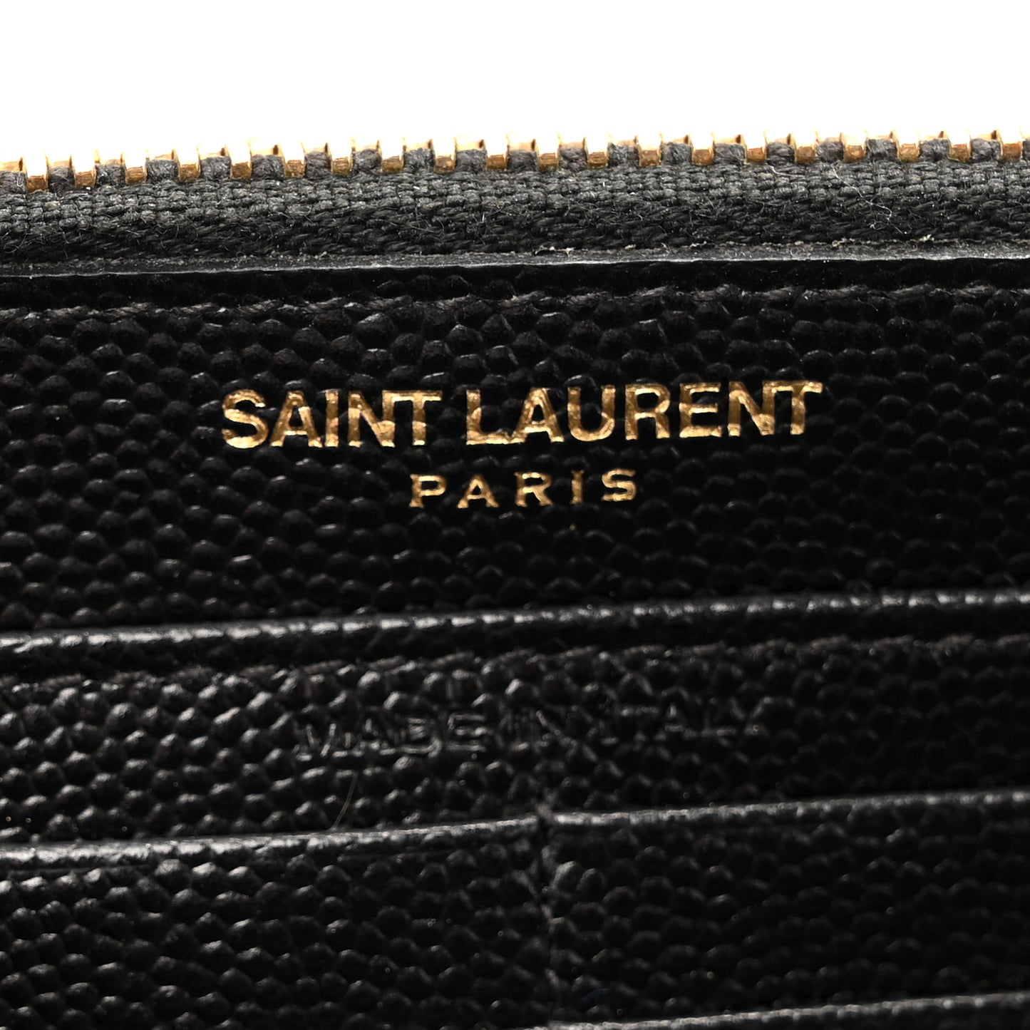Grain De Poudre Matelasse Chevron Monogram Double Zip Wallet Black