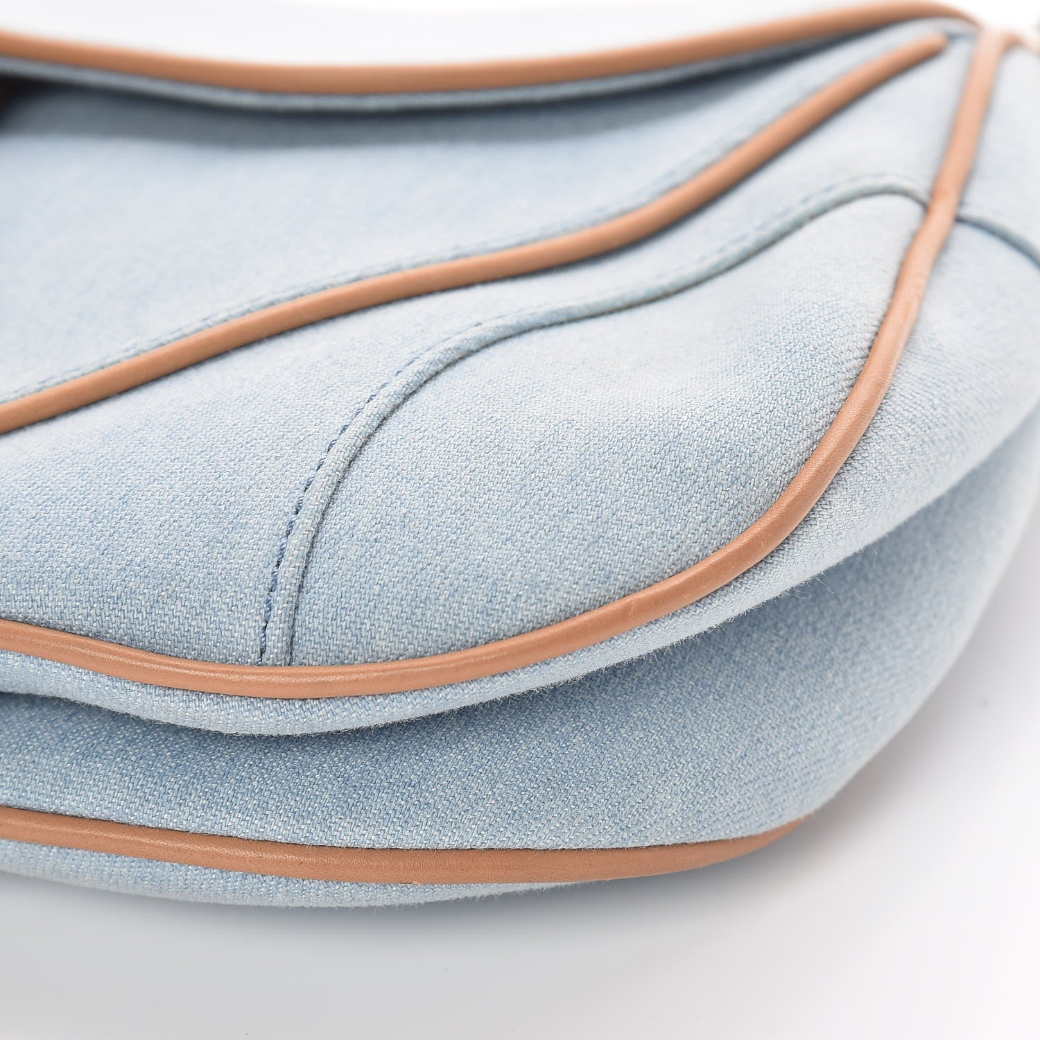 Christian Dior Denim Calfskin Double Saddle Bag Light Blue 9 of 11