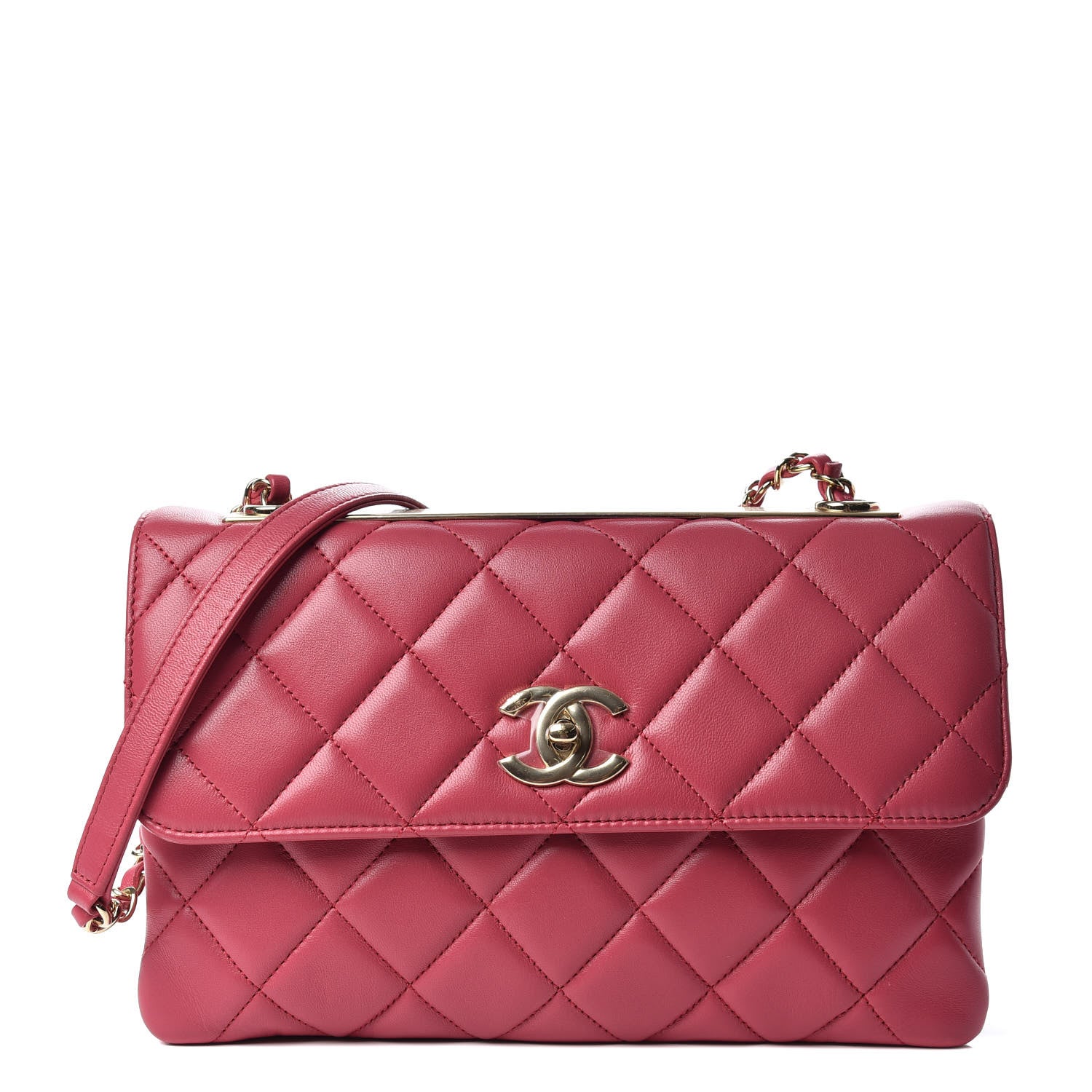 Chanel Lambskin Quilted Medium Trendy CC Flap Dark Pink 1 of 10
