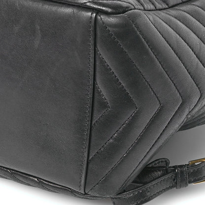 Saint Laurent Lambskin Matelasse Monogram Joe Backpack Black 10 of 10