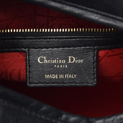 Christian Dior Lambskin Cannage Large Lady Dior Black 6 of 12