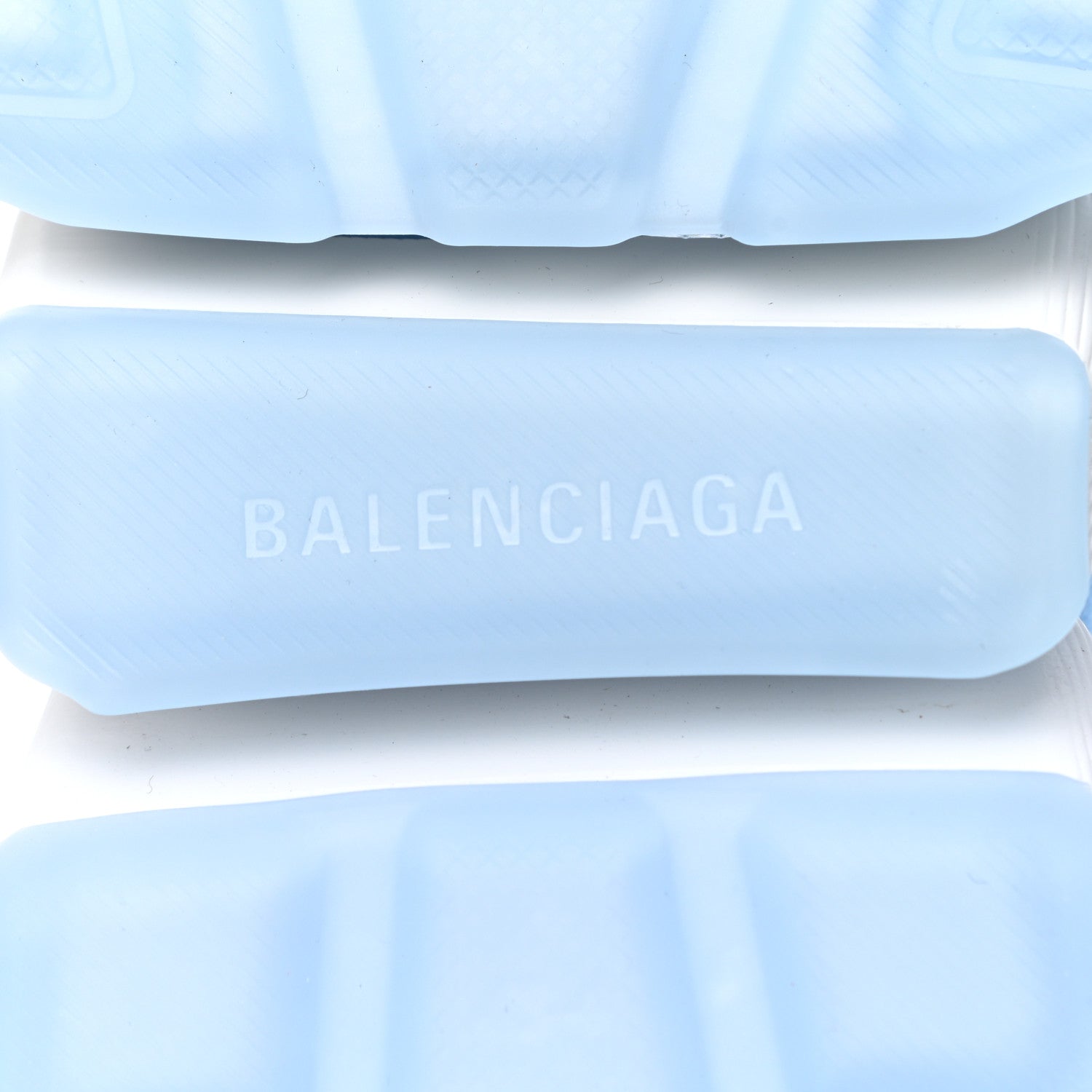 Balenciaga Technical 3D Recycled Knit Bi-Color Mens Speed 2.0 Transparent Sole Sneakers 43 Blue White Transparent Blue 6 of 8