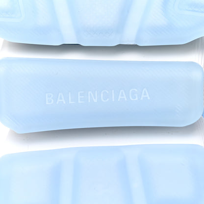 Balenciaga Technical 3D Recycled Knit Bi-Color Mens Speed 2.0 Transparent Sole Sneakers 43 Blue White Transparent Blue 6 of 8
