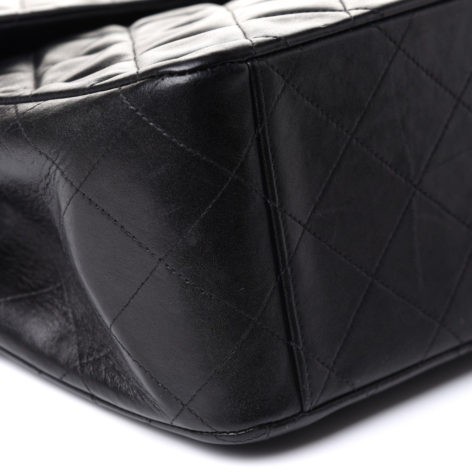 Chanel Lambskin Quilted XL Jumbo Single Flap Black 8 of 12
