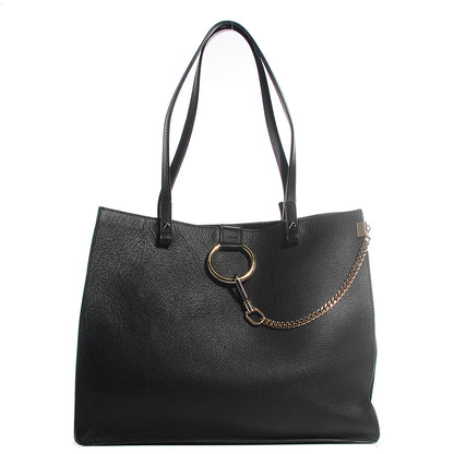 Chloe Grained Calfskin Suede Medium Faye Tote Black 10 of 18
