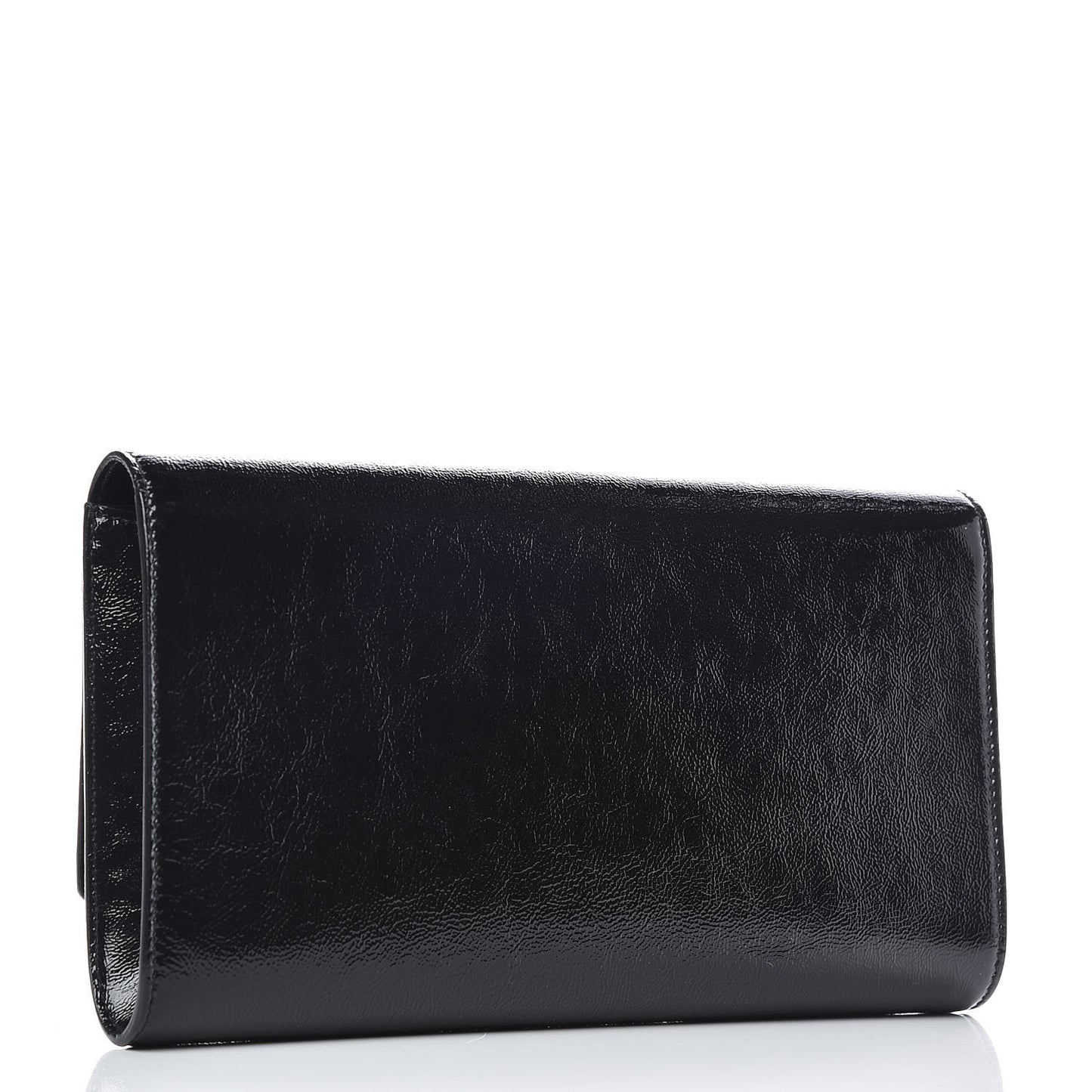 Textured Patent Monogram Large Belle De Jour Clutch Black