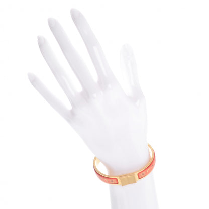 Hermes Enamel Narrow Clic Clac Star Moon Bracelet Orange 2 of 6