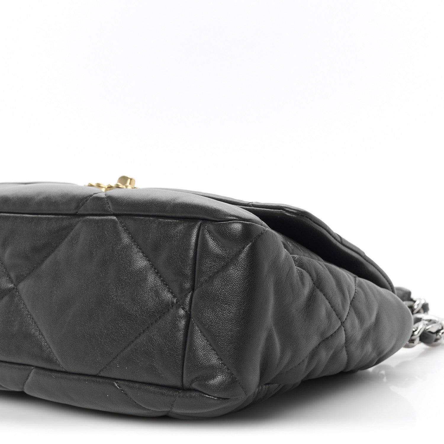 Chanel Lambskin Quilted Large Chanel 19 Flap Navy Blue 10 of 10