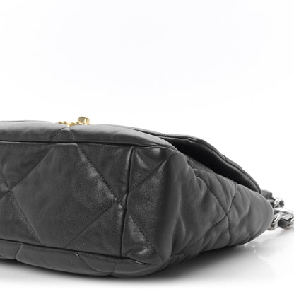 Chanel Lambskin Quilted Large Chanel 19 Flap Navy Blue 10 of 10