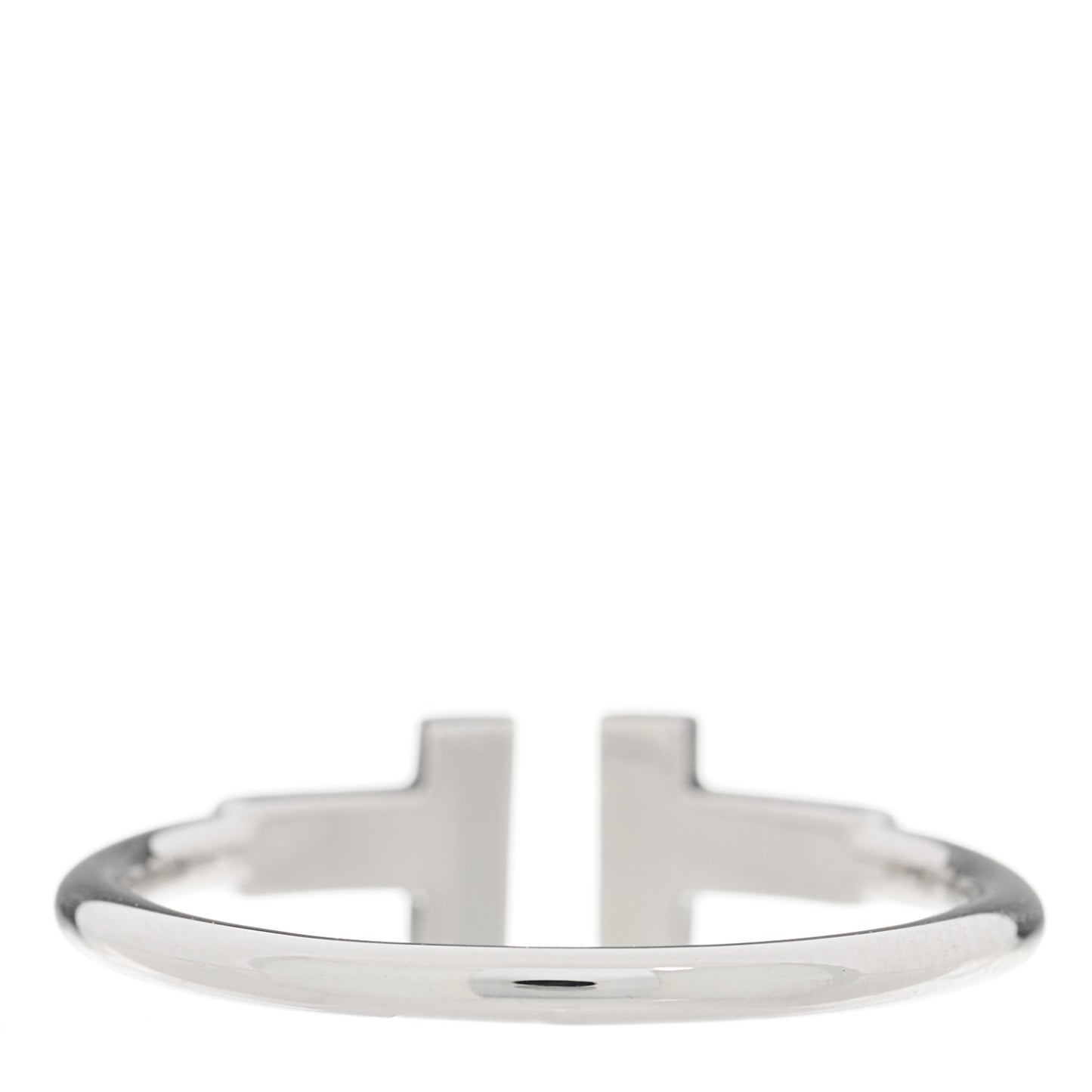 18K White Gold Diamond T Wire Ring 58 8.25