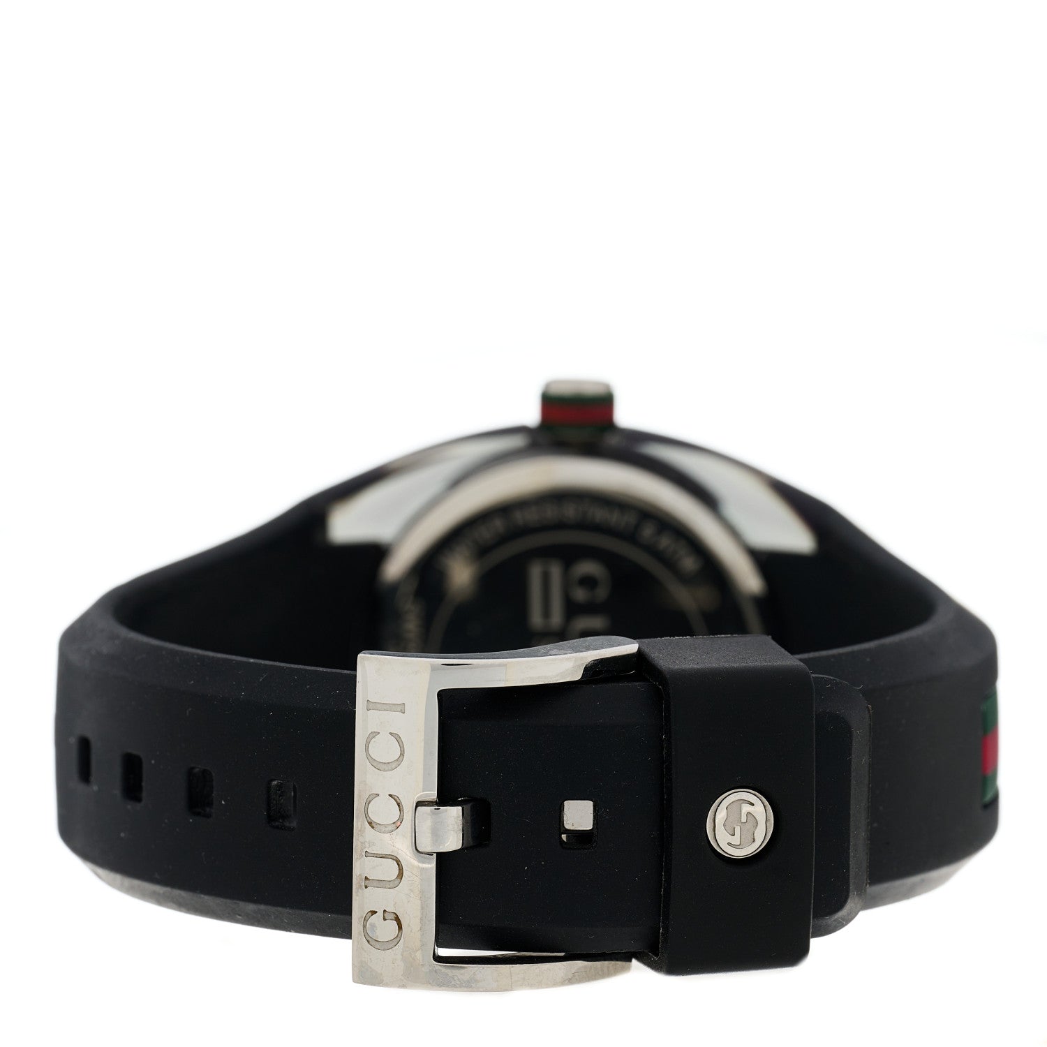 Gucci Stainless Steel Rubber 36mm Sync Web Quartz Watch Black 3 of 4