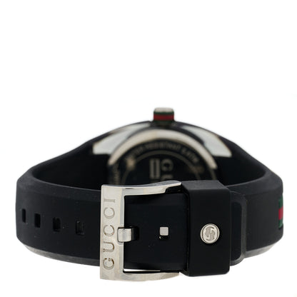 Gucci Stainless Steel Rubber 36mm Sync Web Quartz Watch Black 3 of 4