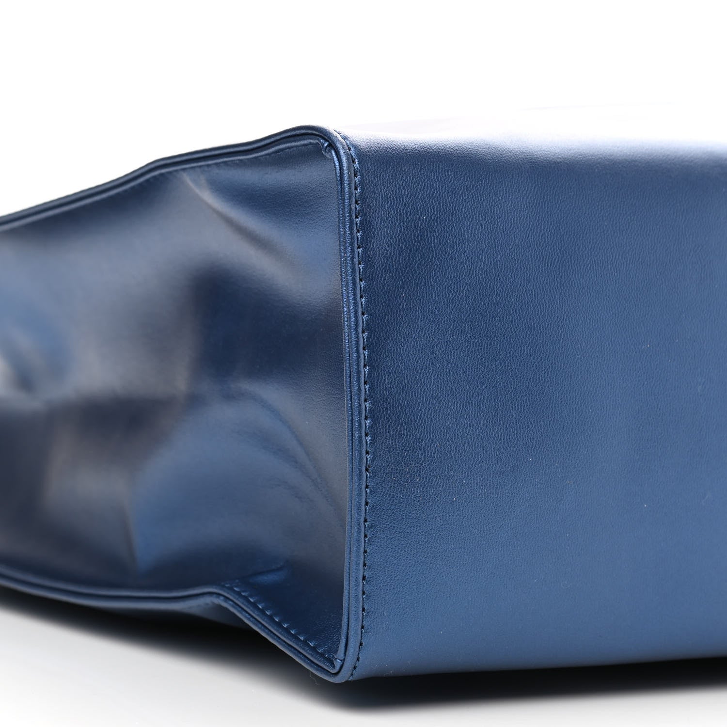 Telfar Metallic Vegan Leather Medium Shopping Bag Cobalt 8 of 9