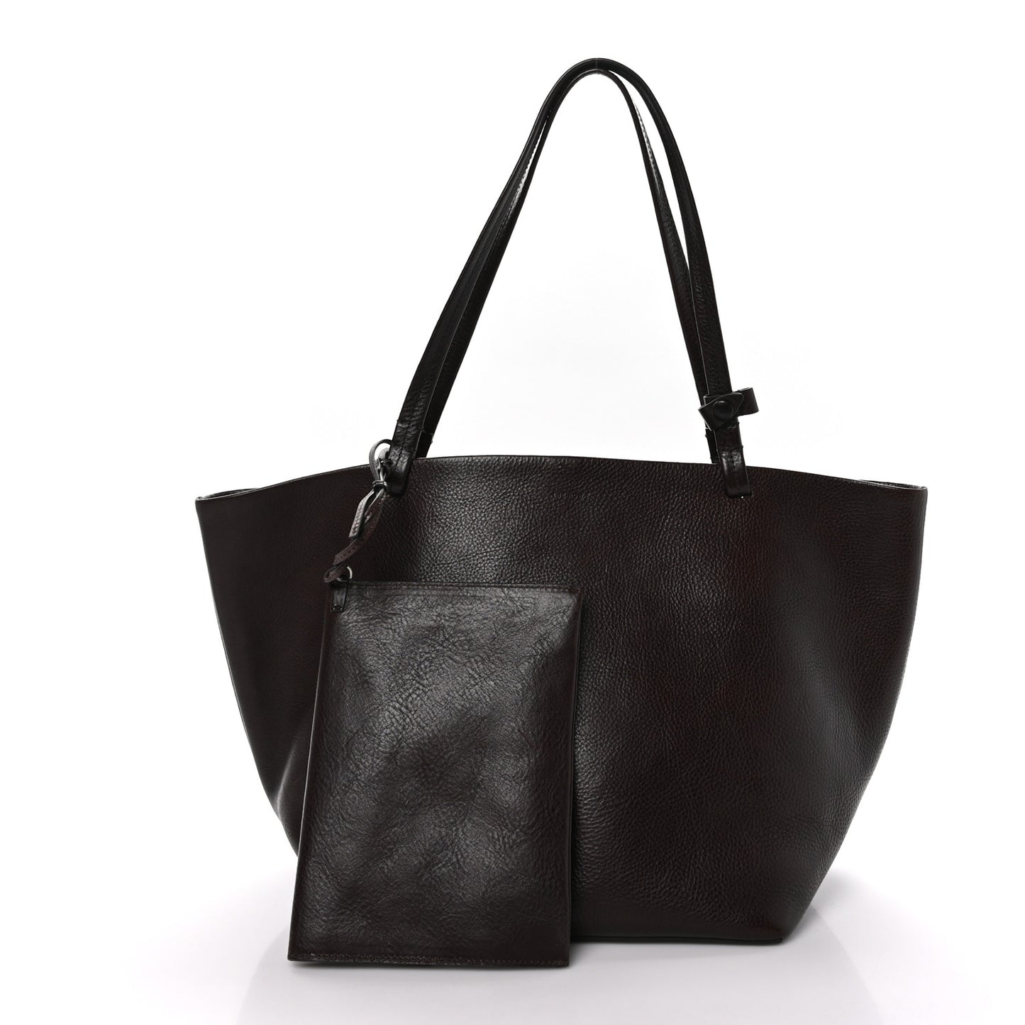 Grained Calfskin Park Tote Three Brown Ans