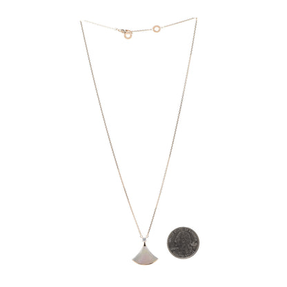 Bulgari 18K Rose Gold Diamond Mother of Pearl Divas' Dream Pendant Necklace 3 of 8