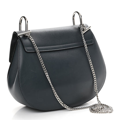 Chloe Suede Smooth Calfskin Mini Drew Shoulder Bag Silver Blue 3 of 12