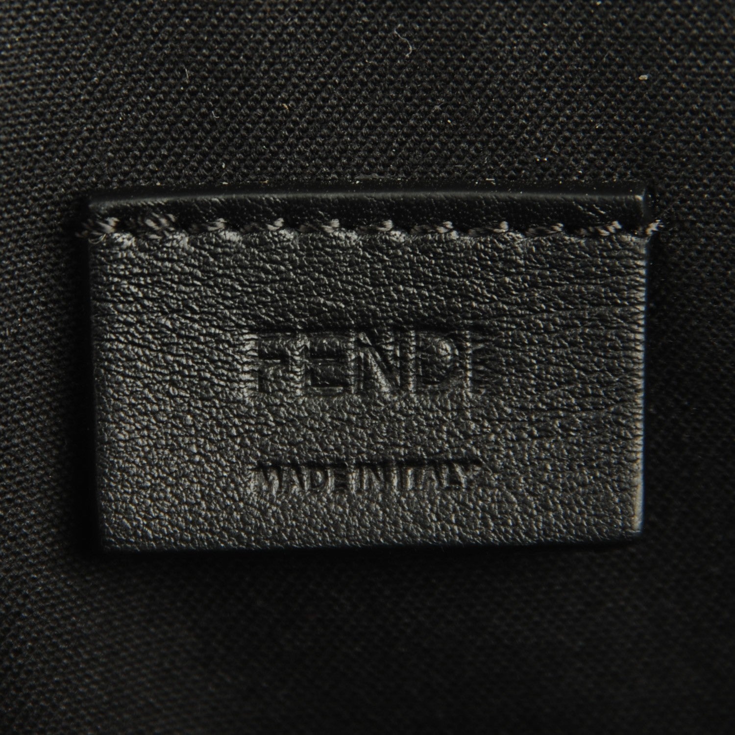 Fendi Vitello Elite Studded Monster Crossbody Bag Black 6 of 9