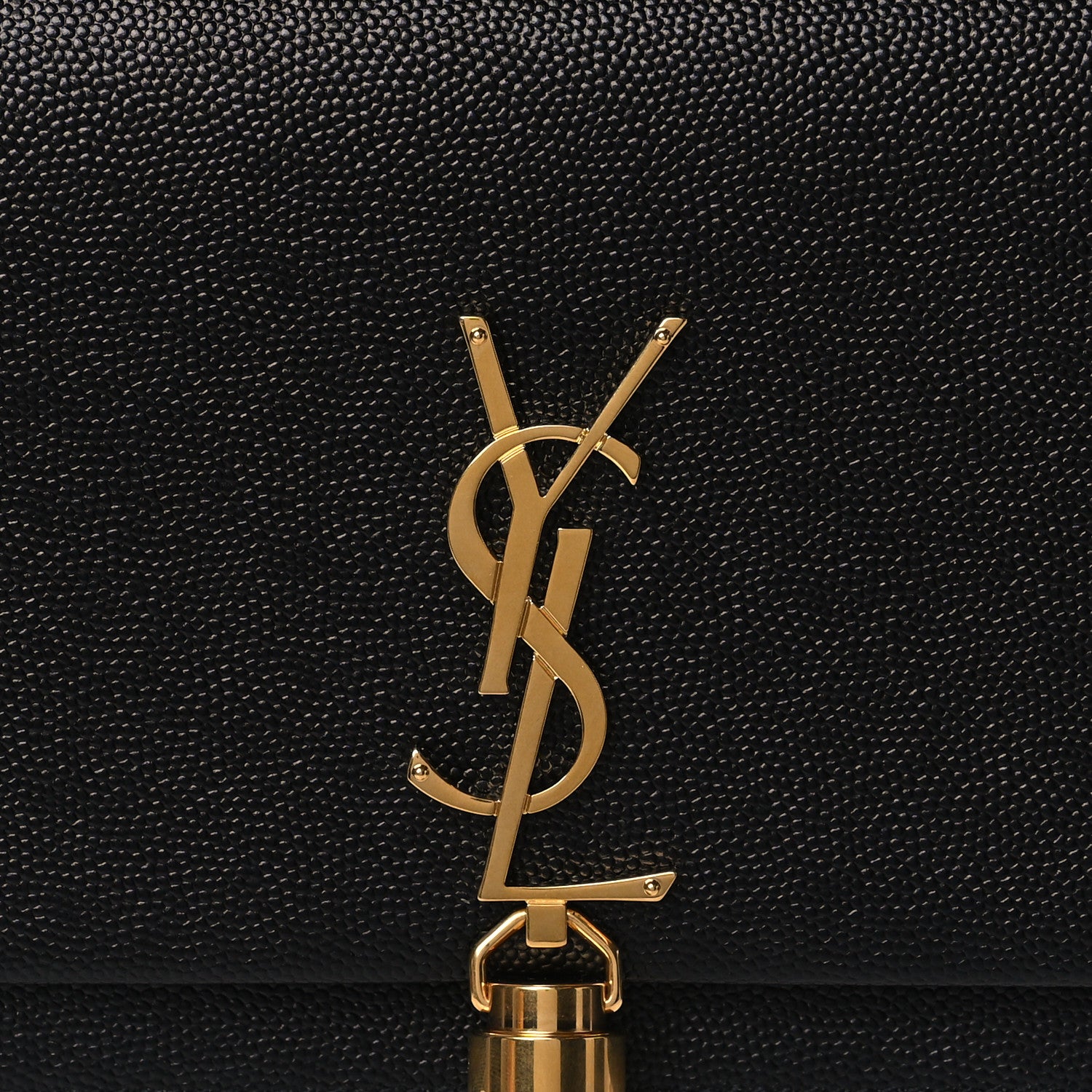 Saint Laurent Grain De Poudre Classic Monogram Kate Tassel Chain Wallet Black 7 of 10