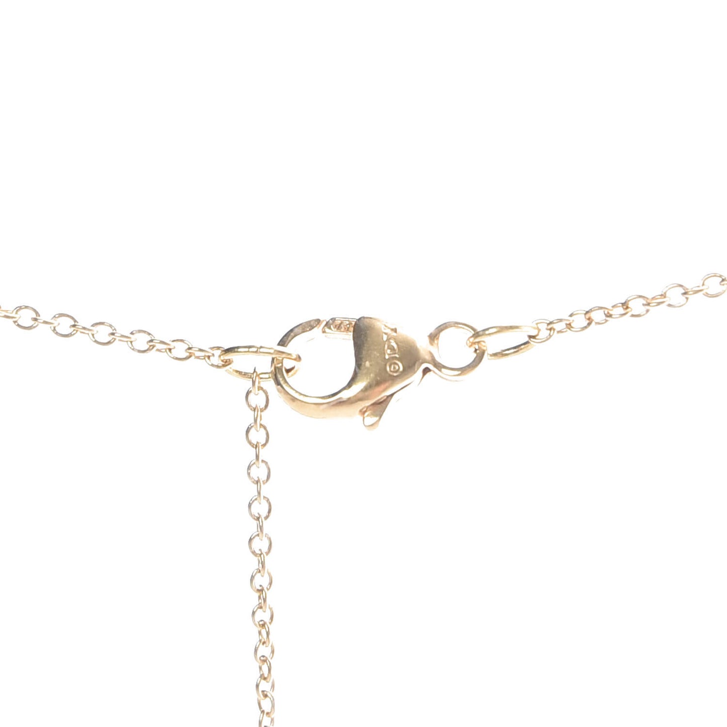 18K Yellow Gold Diamond Initial N Charm Necklace