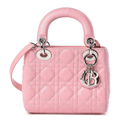 Christian Dior Lambskin Cannage Mini Lady Dior Rose Clair 1 of 13