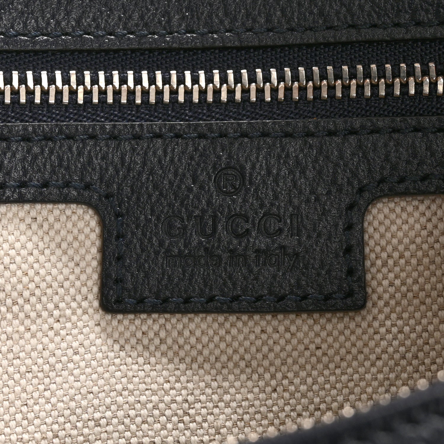 Gucci GG Supreme Monogram Textured Calfskin Web Small Attache Shoulder Bag Beige Blue 6 of 14
