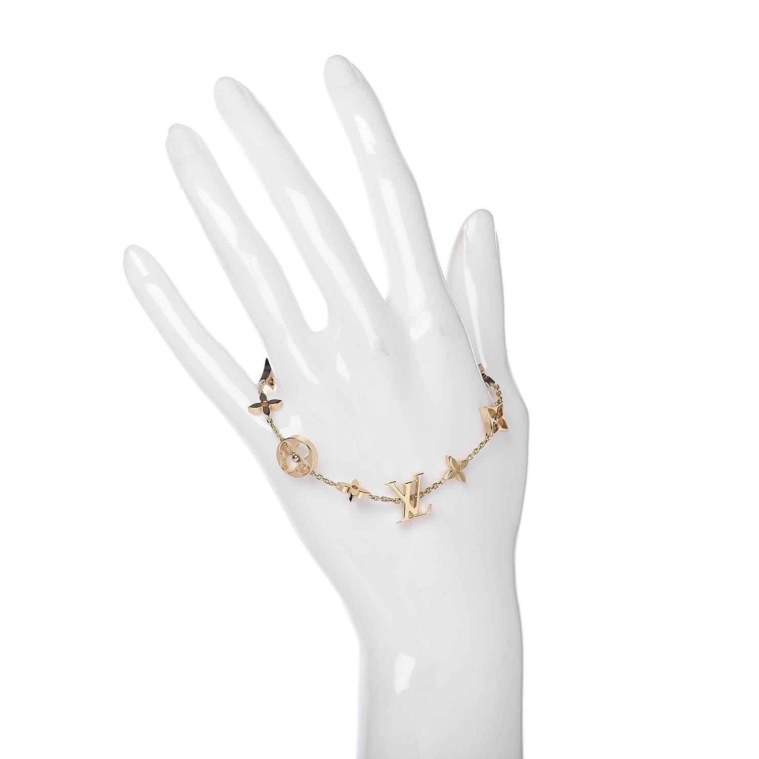 Louis Vuitton 18K Yellow Gold Monogram Bracelet 2 of 8