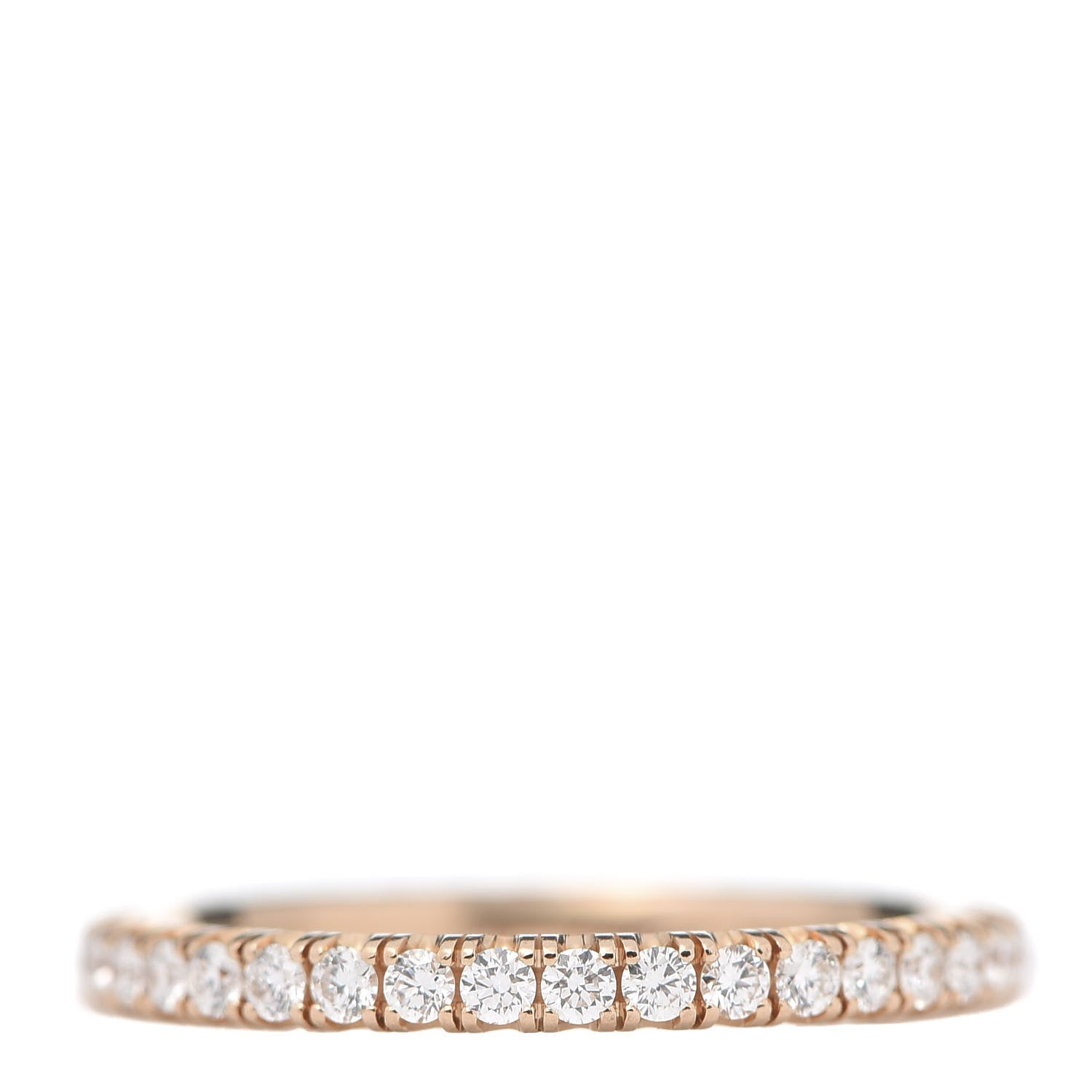Cartier 18K Pink Gold Diamond 2mm Etincelle de Wedding Band Ring 50 5.25 3 of 6