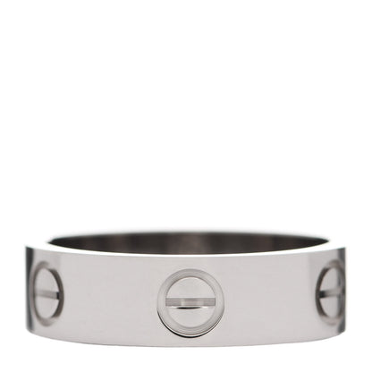 Cartier 18K White Gold 5.5mm LOVE Ring 55 7.25 1 of 6