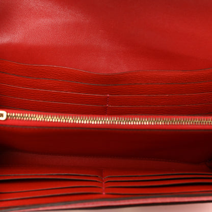 Hermes Shiny Alligator Constance Long Wallet Geranium 5 of 8