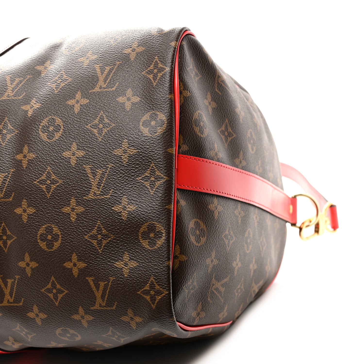 Louis Vuitton Calfskin Monogram Keepall Bandouliere 50 Coquelicot 9 of 9