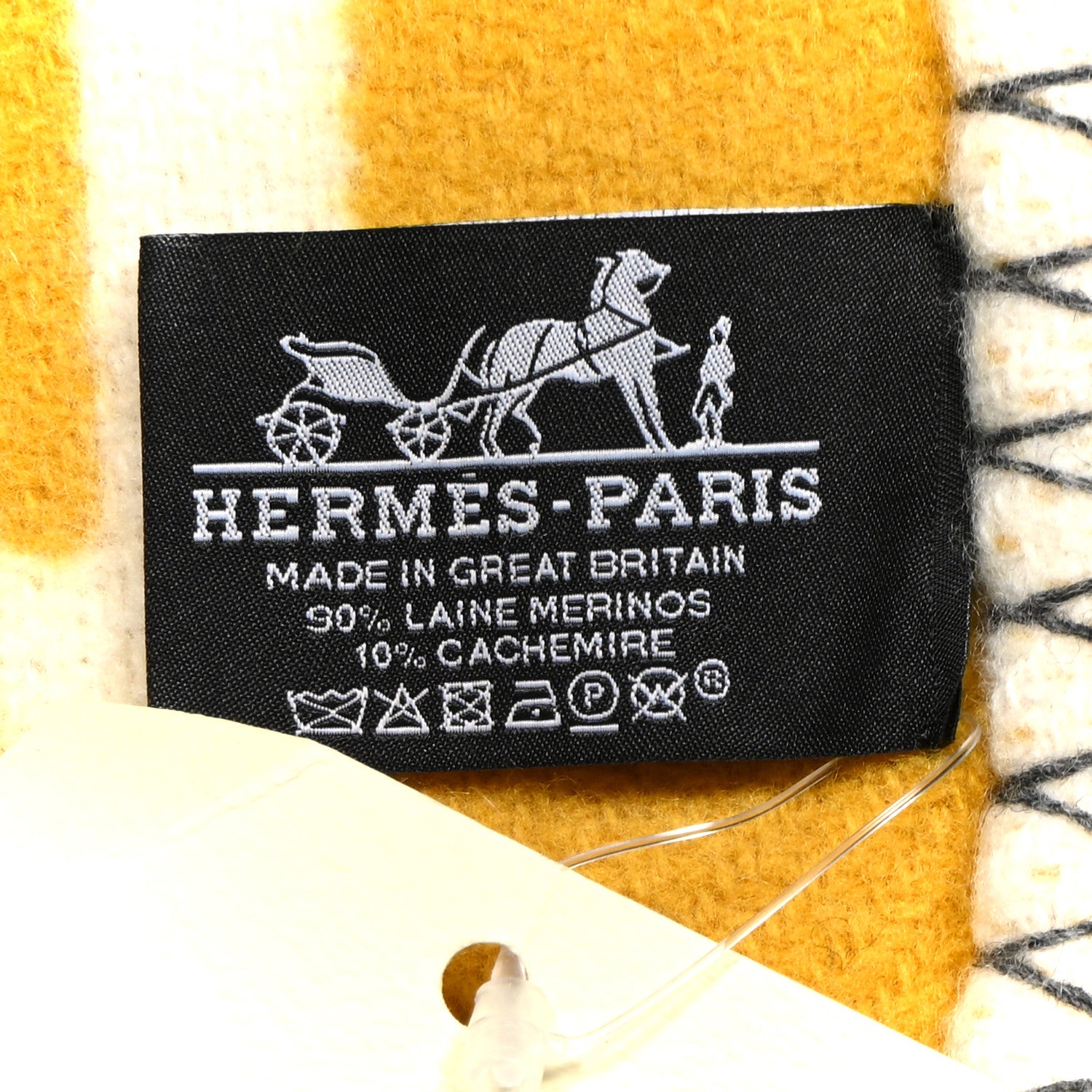 Hermes Wool Cashmere Avalon III Blanket Gris Soleil 3 of 3