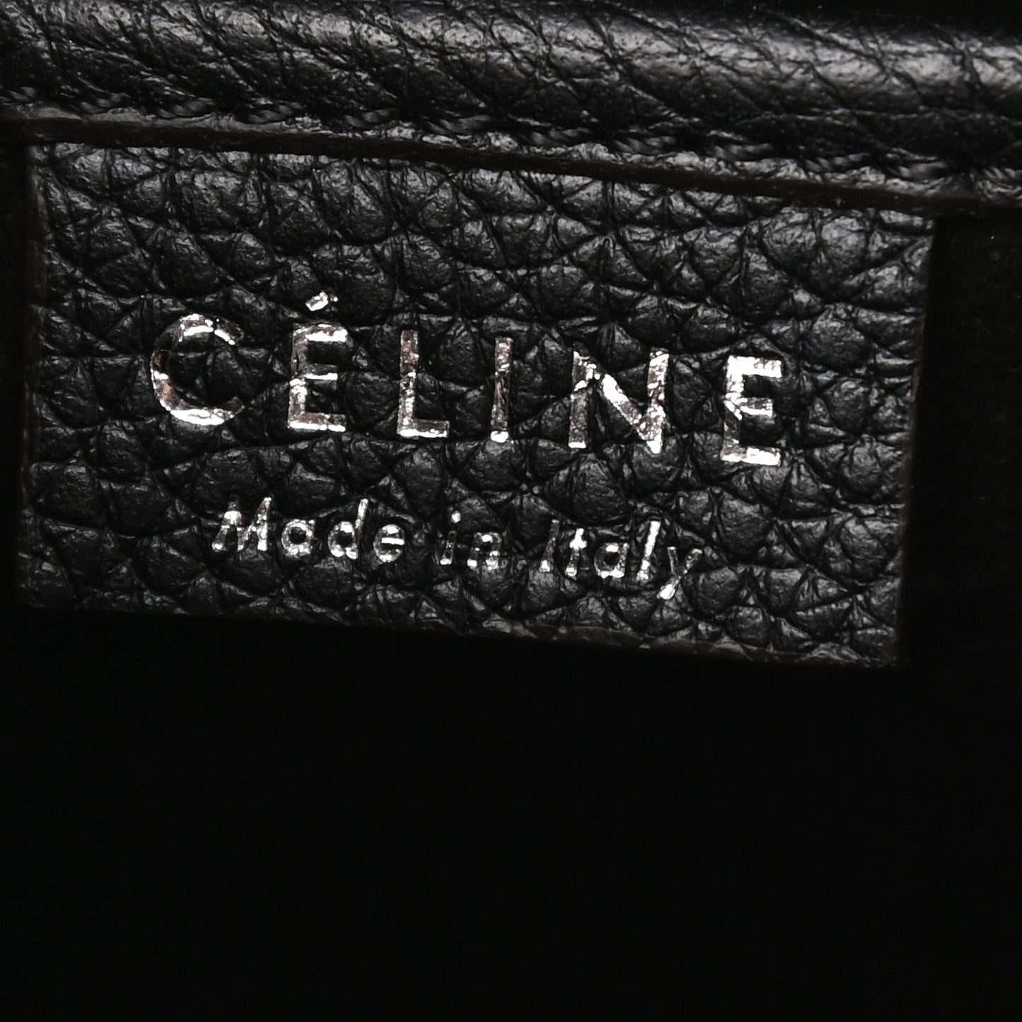 Drummed Calfskin Nano Luggage Black